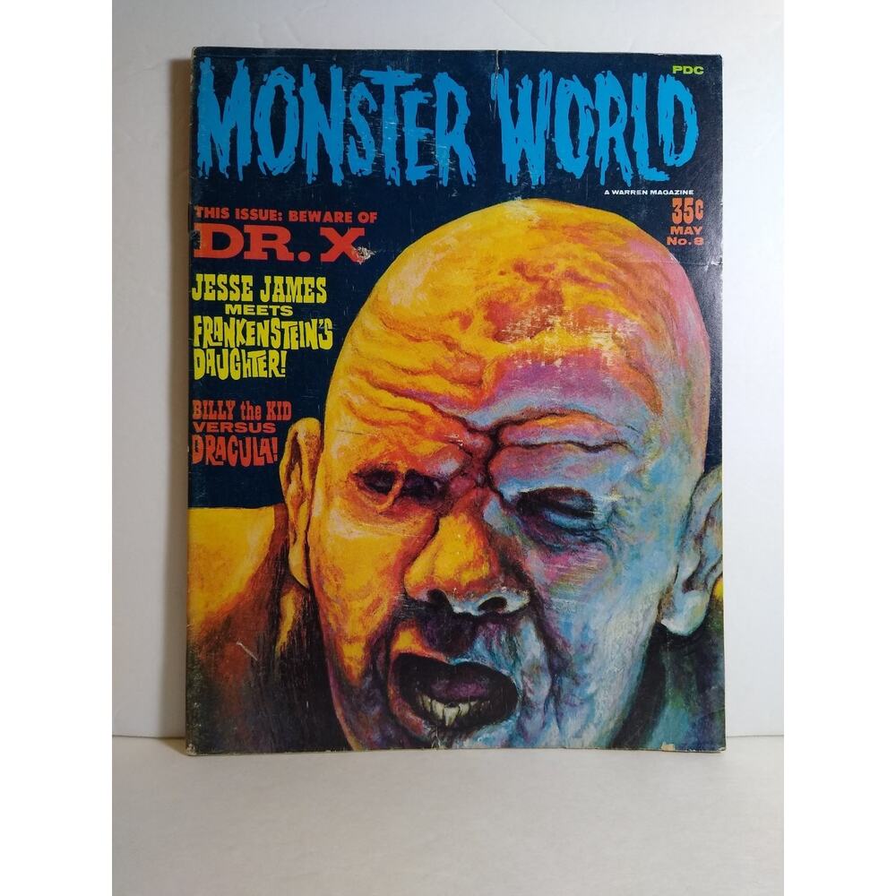 Monster World Magazine May 1965 No. 8 Dr. X Frankenstein Dracula Warren Horror